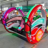 2 Players Rolling Car Electric Happy Car Amusement Park Ride 360 Degree Happy Rolling Car for Playground Outdoor