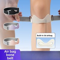 Airbag Silicone Knee Support Brace, Adjustable Breathable Anti-slip Patellar Strap for Outdoor Sports Injury Relief