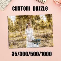 35/300/500/1000pcs Personalized Custom Photo Puzzle Photo Unique Gift For Dad Mom Mother's Day