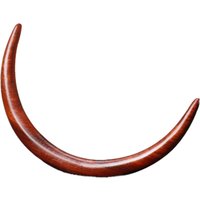 Half Moon Hair stick Hand Carved Chinese Hanfu Hair Accessories Girls Cheongsam Headwear Retro Wooden Red Hairpin Chopstick
