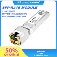 10G/2.5G RJ45 SFP Module Adaptive Rate Plug and Play Ethernet Transceiver Module Compatible with Cisco/Mikrotik Ethernet Switch