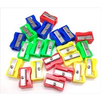 1/5/12 PCS/lot Mini Plastic Pencil Sharpener Candy Color Standard Pencil Cutting Machine School Office Supplies Stationery