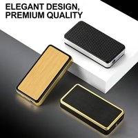 Sliding Cover Red Flame Jet Lighter, Rechargeable & Portable, for Men's Gift, Moxibustion & Cigar Ignition