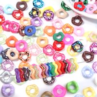20pcs 16mm Candy Color Acrylic Beads Mixed Color Doughnut Loose Spacer Beads For Jewelry Making DIY Bracelets Necklace Keychain