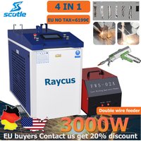 3000W Raycus Laser Welder 4 IN 1 Fiber Laser Welder Relfar Wobble Head for Metal Weldings Cleaning Cutting 380V Fast Ship