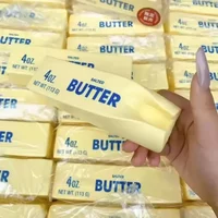 1pcs Soft Slow Rebound Butter Squishy Elastic Cheese Stick Funny Stick Squeezing Realistic Butter Stick Decompression Fidget Toy