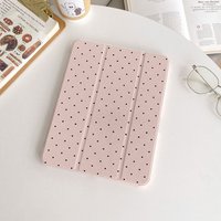 Simple Pink Polka Dot Cream Cherry For iPad 11th A16 10 9 8 7 5 Pro 13 11 M5 M4 M3 M2 12.9'' Air 4 3 2 1 Mini 7 6 8.3'' Cover