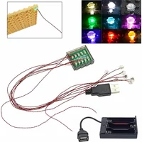 1Pcs LED 0.8 Pin Light Building Blocks Flash Light Stripline Lamp DIY Street Light City Electric Light-Emitting Brick