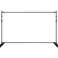 2.6*3.3m Photographic Background Stand Aluminium Alloy Scalable 3.3M Double Pole Advertising Frame with Built-in Spring