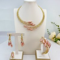 Dubai Goldplated Jewelry Sets Beautiful Beads Jewelry Bridal Jewelry for Women Wedding Gift FHK24174