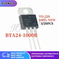 5PCS-20PCS NEW BTA24-1000B BTA24 1000B BTA 241000 B 24A 1000V TO-220 triode High-power In Stock electronics component