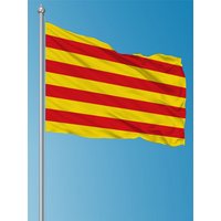 FLAGDOM 3X5Fts 90X150cm Spain Spanish La Senyera the Flag of Catalonia