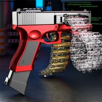 Safety Soft Bullet with Bullet Chain Electric/Manual Launch G17 Model Toy Gun Outdoor Shooting Game Christmas Gift