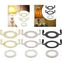 2x E27 Socket Lamp Harp Saddle Adapter High Performance Easy to Install Replacement with 1 Piece E14 Lamp Shade Reducing Ring
