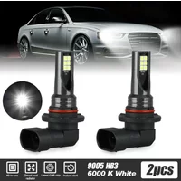 EURS 2pcs H8 H9 Led H11 9005 HB3 9006 HB4 Car 3030 12smd Fog Headlight Bulbs 6000K White Auto Fog Lamp Day Running Light 12V