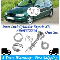A Set Car Door Lock Cylinder Repair Kit For VW POLO 6N1 6N2 1997 1998 1999 2000 2001 2002 Front Left / Right OE# 6N0 837 223A