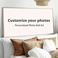 Horizontal Custom Photo Canvas Wall Art, Personalized Your Own Picture Print, Bedroom Headboard Home Decor Gift-frameless