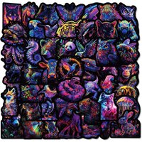 50 Pcs Vibrant Animal Gorilla Stickers - Cool Colorful Stickers for Luggage, Skateboard, Helmet, Ideal for DIY Decor