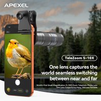 APEXEL 5-10X Zoom Telephoto Lens for Mobile Phones Telescope - Portable High Definition Camera Lens for Smartphone 2026 NEW