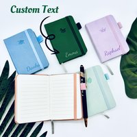 Custom Text Notebooks, Laser-Engraved Name Pocket Notebooks, Gifts for Students, Book Lovers, Birthday Presents, Teacher Gifts