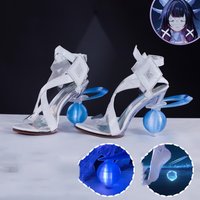 Columbina Shoes Cosplay Genshin Impact Cosplay Wig Fatui Nod Krai Women High Heel Luminous Shoes Christmas Cosplay Halloween