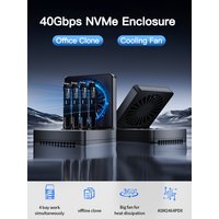 FIDECO 40Gbps M.2 NVMe SSD Docking Station Type C SSD Cloner Dock with Cooling Fan Support Offline Clone and Offline Data Eraser