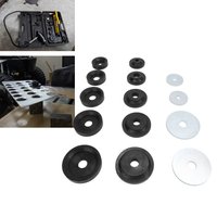 Sheet Metal Dimple Die Tool Set Carbon Steel Flared Hole Dimple Dies Backing Discs Set for Harbor Freight Hydraulic Punch Driver