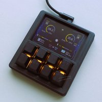 3.5 inch LCD DIY Quick Keyboard Desktop Console Programmable 8 keys Macro Pad image 4