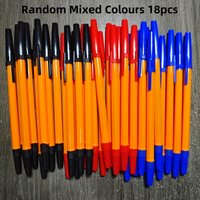 18pcs Long-Lasting Quick-Drying Fine-Point Pens,Medium Tip, Twist Cap, Suitable for Office, Study,Dual Use for Home and Business