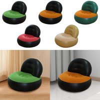 Inflatable Sofa PVC L Shaped Air Couch for Camping Outdoor Home Living Room Black and Green|Home & Garden | Furniture