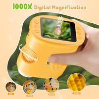 1000X Handheld Digital Microscope For Kids 2Inch HD Screen Children Biological Insect Magnifier Mini Portable Microscopes Gift