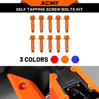 10Pcs CNC Aluminum Self Tapping Screw Bolts Kit For Husqvarna FE TE FC TC FX TX For KTM EXC EXC-F XC XC-F XC-W SX SX-F 2004-2024