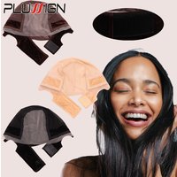 Plussign New Lace Wig Cap With Grip Band Transparent Lace For Front Wigs Non Slip U Part Wig Cap For Making Wigs Gluless Hairnet