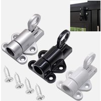 1/2/4Pcs Aluminum Alloy Spring Door Bolt Latch Home Window Gate Security Pull Ring Spring Bounce Door Bolt Automatic Latch Lock