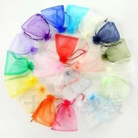 10pcs 7x9-30x40cm Organza Bag Jewelry Packaging Gift Candy Wedding Party Goodie Packing Favors Pouches Drawable Present Pouches