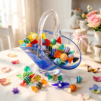 6 stücke Neue Nette Mini Glas Weihnachten Süßigkeiten Ornament Bunte Mode Süßigkeiten Für Home Wohnzimmer Tisch Dekor Festival Party Gefälligkeiten