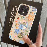 INS Cool Flower Lily Luxury Lichee leather pattern Phone Case For iPhone 17 16e 16 15 14 13 12 11 Air Pro Max Plus X XR XSMax