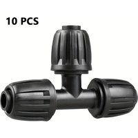 10PCS 16mm PE Pipe Locked Connector 1/2" Way Coupling Joint for Garden Tube Fittings Tee Water Splitter