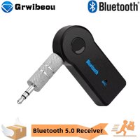 Aux Car Bluetooth 5.0 Receiver 3.5mm AUX Jack Stereo Music Audio Car Transmitter Speaker Amplifier Wireless Adapter with Mic