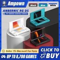 RG DS Handheld Game Console 4‘’ Dual IPS Touchscreen RK3568 Processor Android14 Hall Effect Magnetic Switch Fliptop Video Player