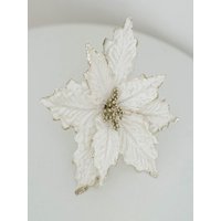 Exquisite DIY Artificial Christmas Flowers Handmade Flower Head Simulated Christmas Flower Fake Xmas Tree Ornaments Christmas