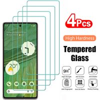 4PCS Tempered Glass for Google Pixel 9 10 8 Pro 9A 8A 7 7A 6 6A 5 4A 4 XL 3 Protective Transparent Screen Protector Film Glass