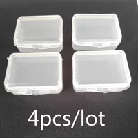 New Arrival 4Pcs/lot Fishing Tackle Boxes Fixable Small Fishing Box Plastic Storage Box Case Holder Fish Lure Bait Hooks Tackle