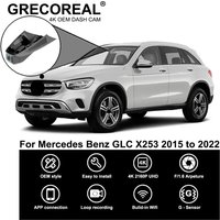 GRECOREAL 4K Dash Cam Front and Rear 2160P WiFi Car Dual Dashcam Plug Play Compatible with Mercedes Benz GLC X253 C253 AMG
