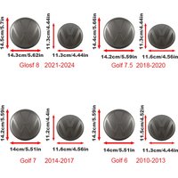 Golf 6 Golf 7 Golf 7.5 Golf8 2pcs Front and Rear Emblem For VW Not Affect ACC Modified Black Label Flat Mirror Logo Cover Sticke