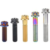 AliExpress CATDOGBEAR Catdogbear 4PCS Titanium Bolts M8X20 25 30 35 40 45 50 55mm Torx Flange for Motor Bike Disc Brake