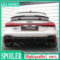 Wysokiej jakości spojler na tylną klapę bagażnika z włókna węglowego ABS do AUDI A7 S7 RS7 C8 2019 2020 2021 2022+