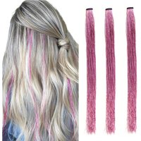 Hair Tinsel Clip in 22Inch Glitter Tinsel Hair Extensions Heat Resistant Clip in Hair Tinsel Sparkle Fairy Hair Accessories