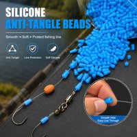 100PCS/Lot Silicone Anti-winding Rubber Space Bean Sea Carp Fly Fishing Rubber Oval Stopper Fishing Bobber Fishing Accessory