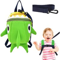 Sicherheits-Kinderleinen-Rucksack mit Geschirr, Leine, Hai für Kleinkinder, Jungen und Mädchen, Anti-Verlust-Kinder, Tier-Cartoon, Mini-Reisetasche